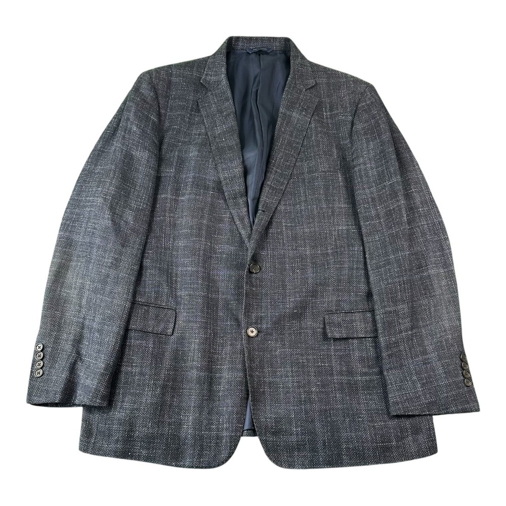 Brooks Brothers Blue E Thomas Wool Linen Silk Knit 48L Excellent